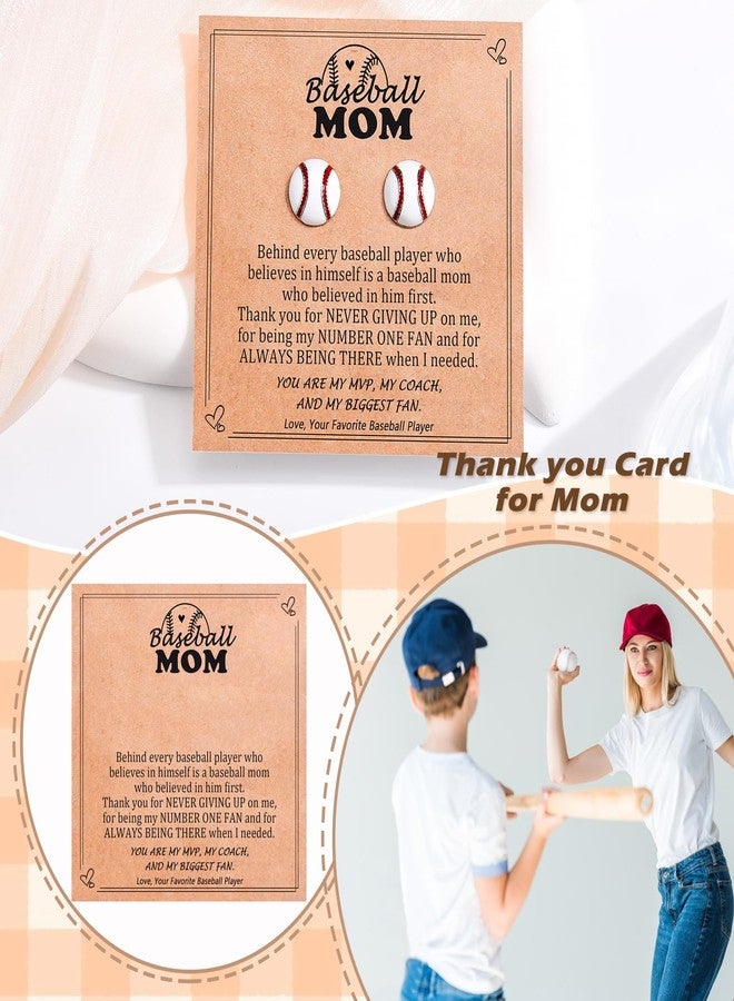 EPIRORA Baseball Gifts for Women, Hypoallergenic Sterling Silver Stud Earrings Baseball Mom Essentials Birthday Christmas Mother's Day Present for Her from Daughter Son - Image 5